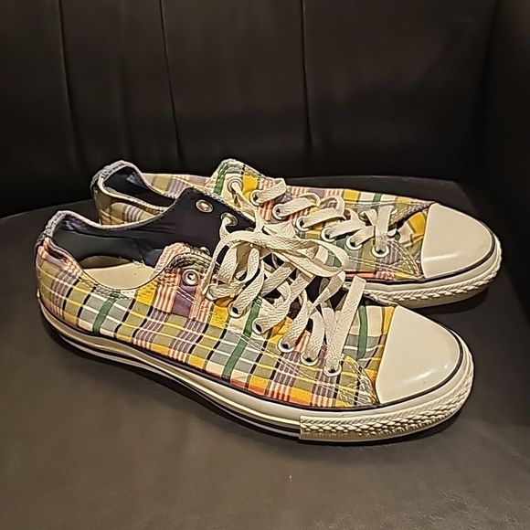 CONVERSE All Star Multi Colored Plaid Low Tops - Size 9 Men's, 11 Women's - Picture 1 of 8